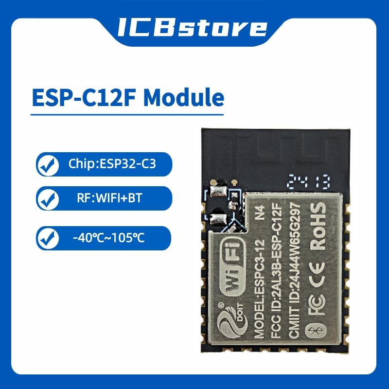 Esp32 Wifi Bluetooth Module - ESP32-C3-serie module ESP-C12F seriële poort WIFI