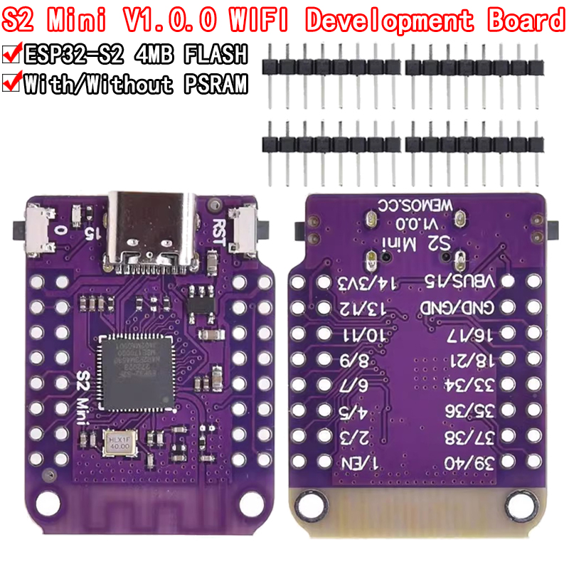 ESP32 S2 Mini V1.0.0 - LOLIN W - Esp32 S2 recensie en prijs