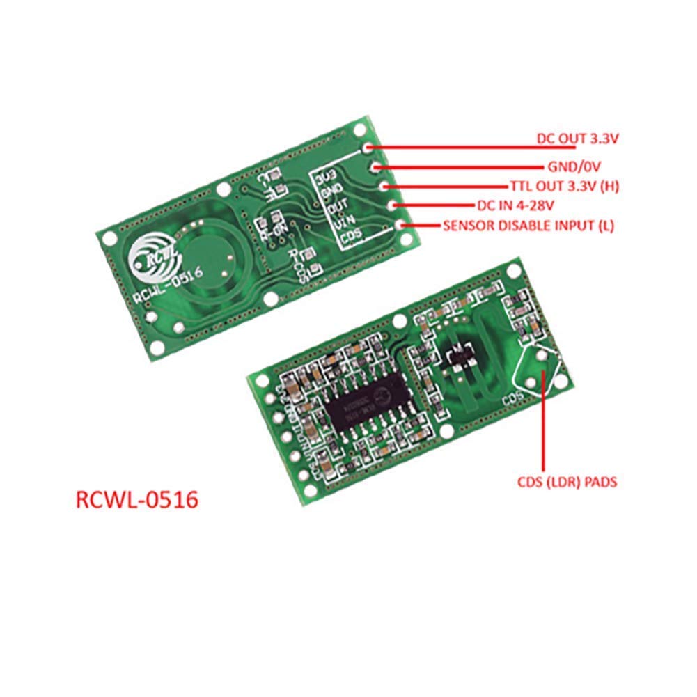 5PCS RCWL-0516 Bewegingsdetect - Esp8266 Nodemcu recensie en prijs